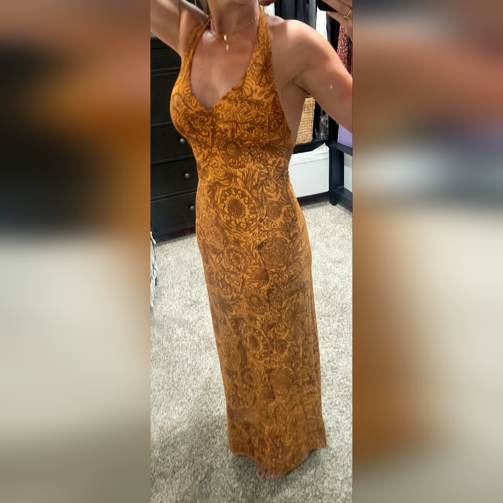 Vintage Halter Maxi Dress